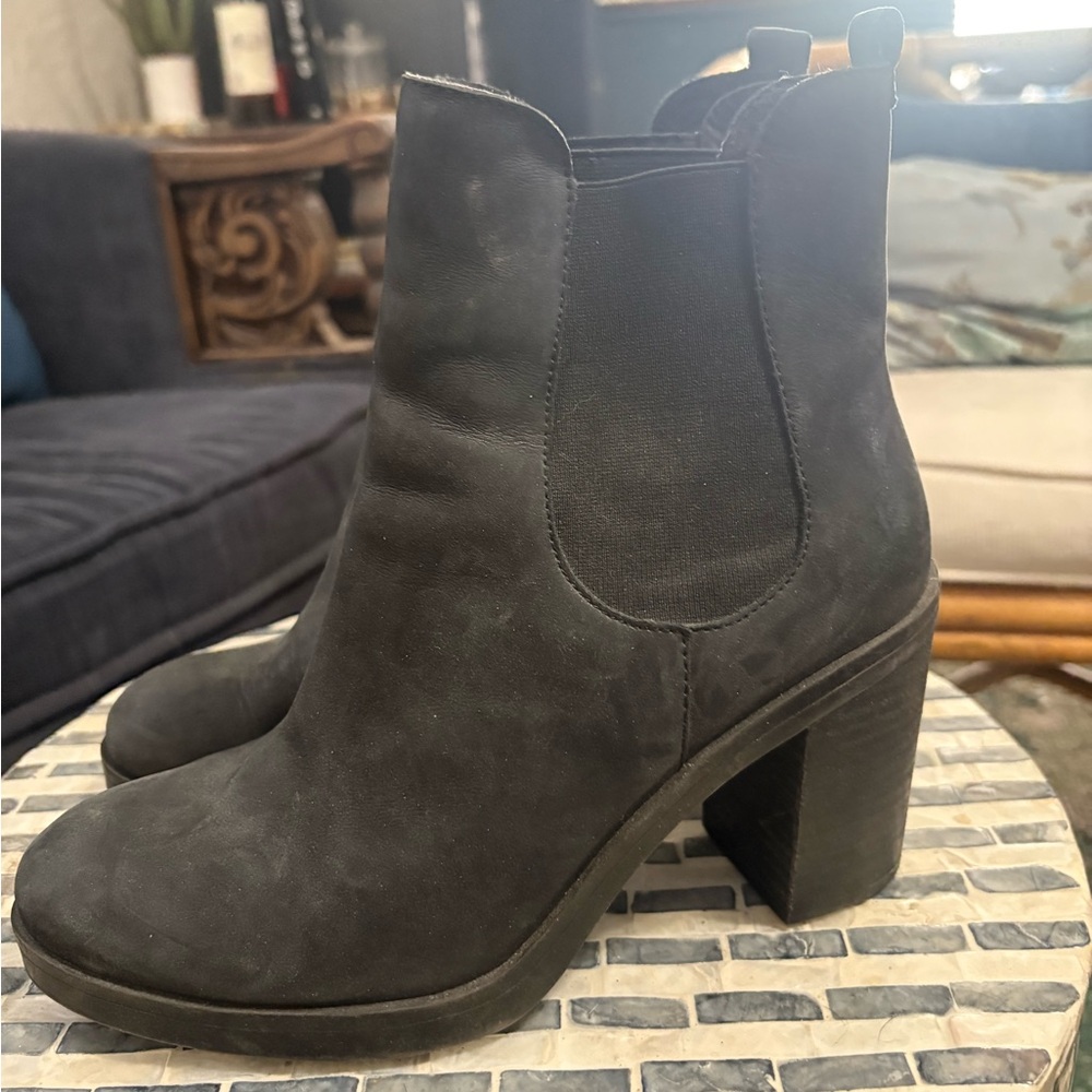 Crown vintage by Born‎ Black leather Ankle Boots size 7.5